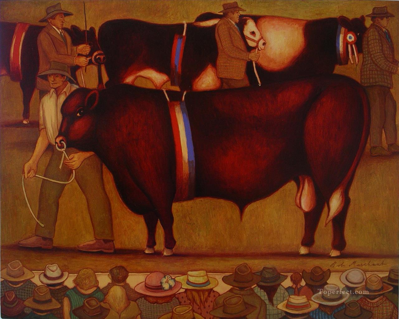Marchant Bob Champion cattle at The Sydney Show Oil Paintings